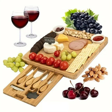 Platou aperitive & branzeturi 1 compartiment din lemn de bambus