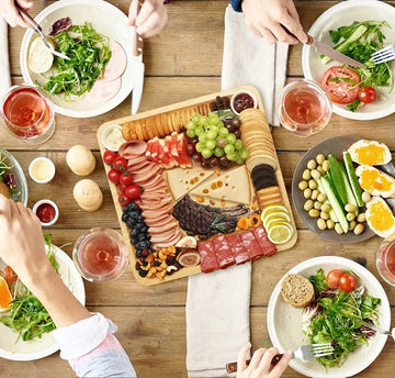 Platou aperitive & branzeturi 1 compartiment din lemn de bambus