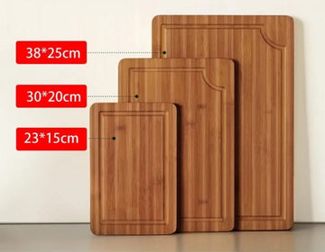 Set 3 tocatoare din lemn de bambus culoare maro