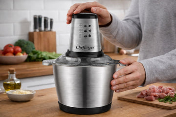 Tocator de bucatarie electric Cheffinger capacitate 3l, 1000W si bol de inox