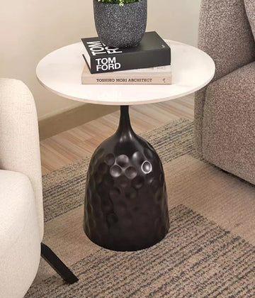 Masuta de cafea ONIX din metal si piatra sinterizata