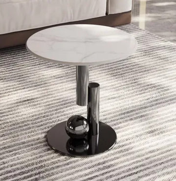Masuta cafea REGILIA Black din otel inoxidabil si piatra sinterizata