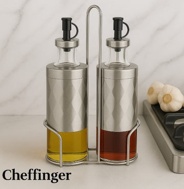 Set oliviera 2 sticle pentru ulei si otet de 320ml Cheffinger