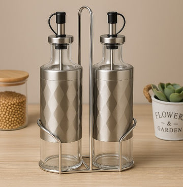 Set oliviera 2 sticle pentru ulei si otet de 320ml Cheffinger