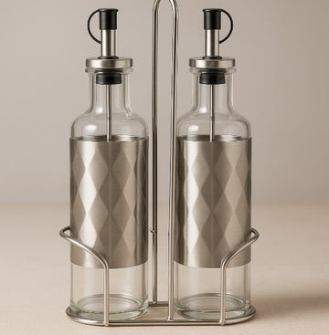 Set oliviera 2 sticle pentru ulei si otet de 320ml Cheffinger