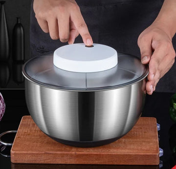 Uscator salata electric cu incarcare USB , multifunctional ,bol inox 4.75 l