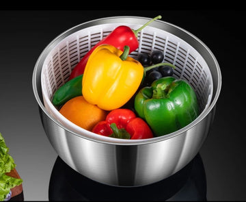 Uscator salata electric cu incarcare USB , multifunctional ,bol inox 4.75 l