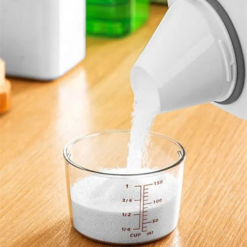 Set 3 recipiente organizatoare pentru detergenti si balsam cu masura gradata