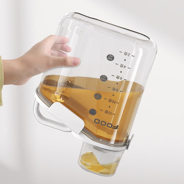 Set 3 recipiente gradate din plastic pentru depozitarea alimentelor cu capac dozator in diferite marimi