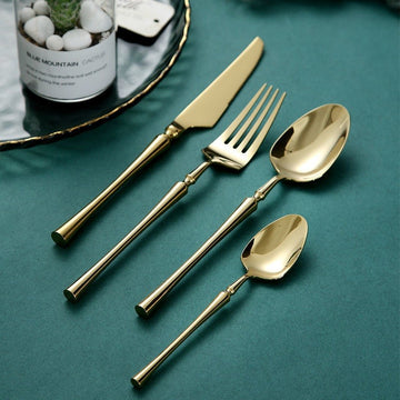Set tacamuri Premium Royal 24 piese din inox 304 cu finisaj Auriu tip oglinda