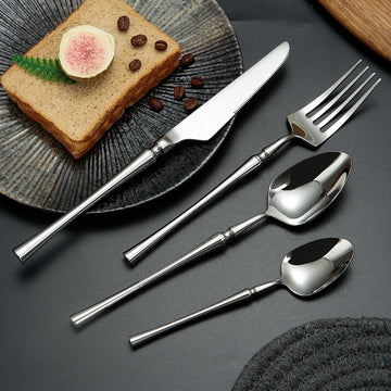 Set tacamuri Premium Royal 24 piese din inox 304 cu finisaj Argintiu tip oglinda