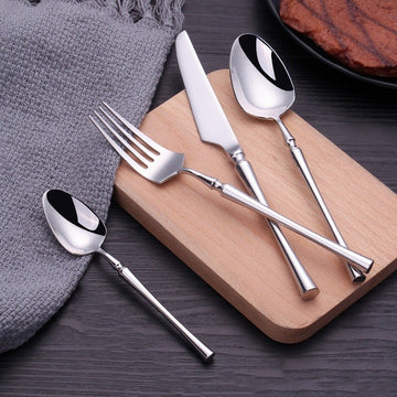 Set tacamuri Premium Royal 24 piese din inox 304 cu finisaj Argintiu tip oglinda