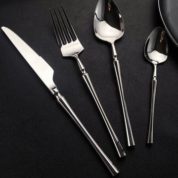 Set tacamuri Premium Royal 24 piese din inox 304 cu finisaj Argintiu tip oglinda