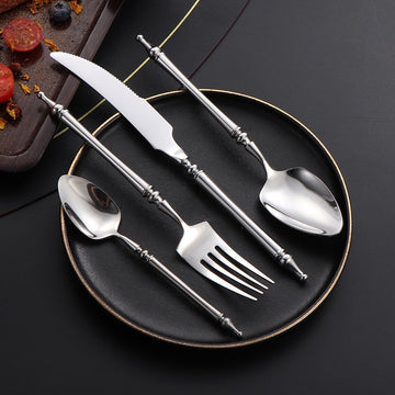 Set tacamuri Premium Noblese 24 piese din inox 304 cu finisaj Argintiu tip oglinda