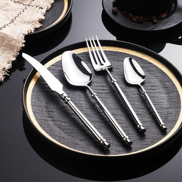 Set tacamuri Premium Arteya 24 piese din inox 304 cu finisaj Argintiu tip oglinda