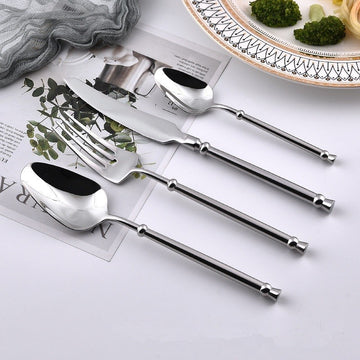 Set tacamuri Premium Arteya 24 piese din inox 304 cu finisaj Argintiu tip oglinda