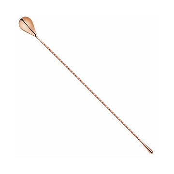 Lingurita auriu roze 49 cm din otel inoxidabil pentru bauturi si cocktailuri stil japonez