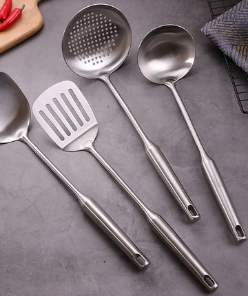 Set 6 ustensile de bucatarie premium din inox 304, finisaj argintiu periat mat