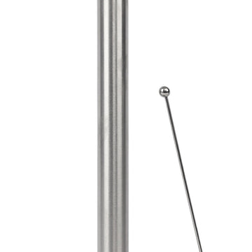 Suport prosoape hartie de bucatarie din otel inoxidabil argintiu cu sistem de sustinere , 15x34 cm