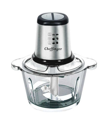 Tocător Electric Cheffinger cu bol din Sticlă 3L, 500W si 4 Lame Inox