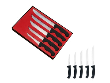 Set 5 cutite de bucatarie din otel inoxidabil pentru uz zilnic cu manere ergonomice