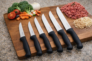 Set 5 cutite de bucatarie din otel inoxidabil pentru uz zilnic cu manere ergonomice