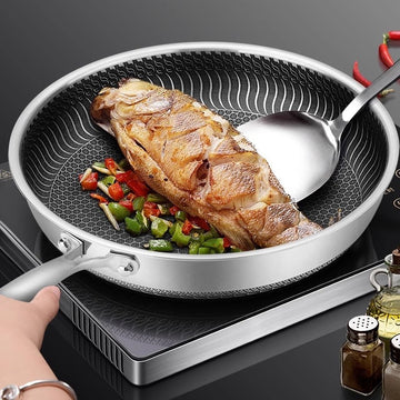 Set oale si tigai profesionale din inox Cheffinger ,cu acoperire antiaderenta tip fagure
