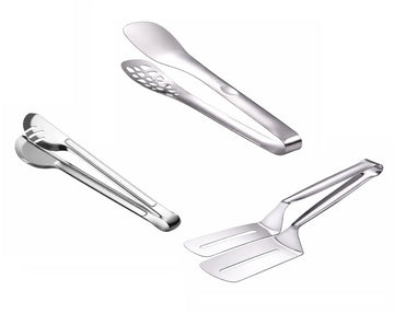 Set 3 clesti de bucatarie multifunctionali din inox