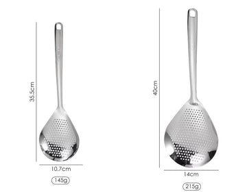 Set 2 spumiere perforate din inox pentru bucatarie, dimensiuni diferite