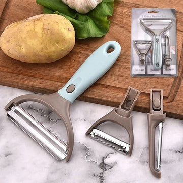 Curatator legume si fructe 3 in 1 cu capete de schimb detasabile