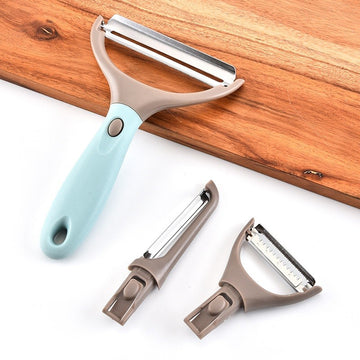 Curatator legume si fructe 3 in 1 cu capete de schimb detasabile