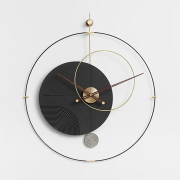 Ceas de perete cu pendul UNIQUE Black