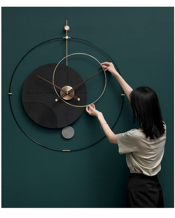 Ceas de perete cu pendul UNIQUE Black