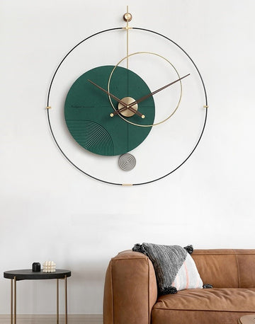 Ceas de perete cu pendul UNIQUE Green