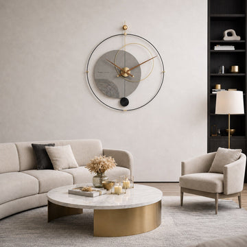 Ceas de perete cu pendul UNIQUE Gray