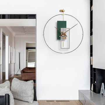 Ceas de perete cu pendul LOUISE Green+Gray