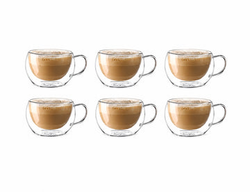 Set 6 pahare Latte/Cafea/Ceai Hot&Cold 250ml
