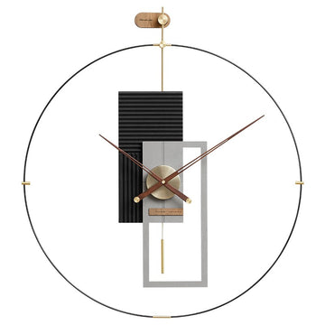 Ceas de perete cu pendul LOUISE Black+Gray