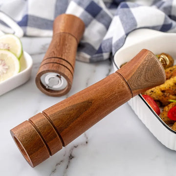 Set 2 rasnite sare & piper 20 cm din lemn de acacia