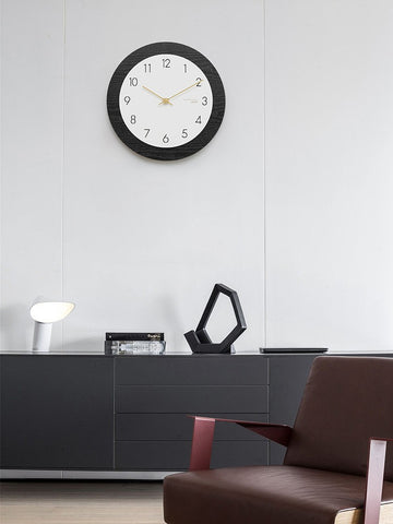Ceas de perete WOODY Black